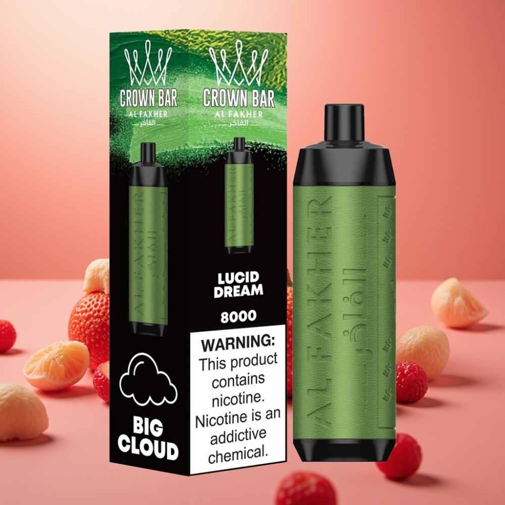 Al Fakher Crown Bar 8000 Crystal Enkratna Vape Lucid Dream 18ml 5mg 600mAh