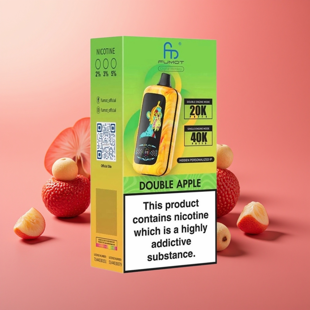 Fumot Digital Monkey 40000 Puffs Dual Engine Dual Mesh Coil 850mAh Type-C Double Apple