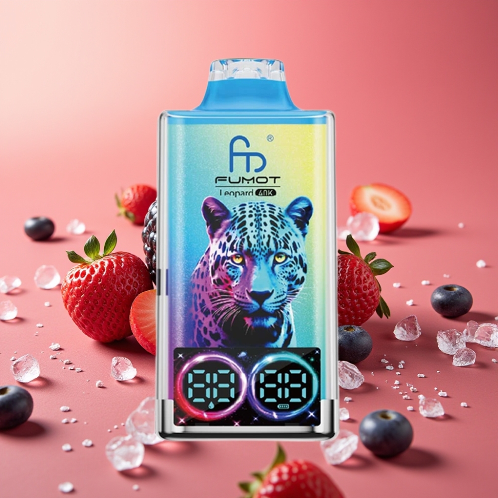 Fumot Leopard 40K Puff Enkratna E-cigareta 700mAh Dual Mesh Black Dragon Ice