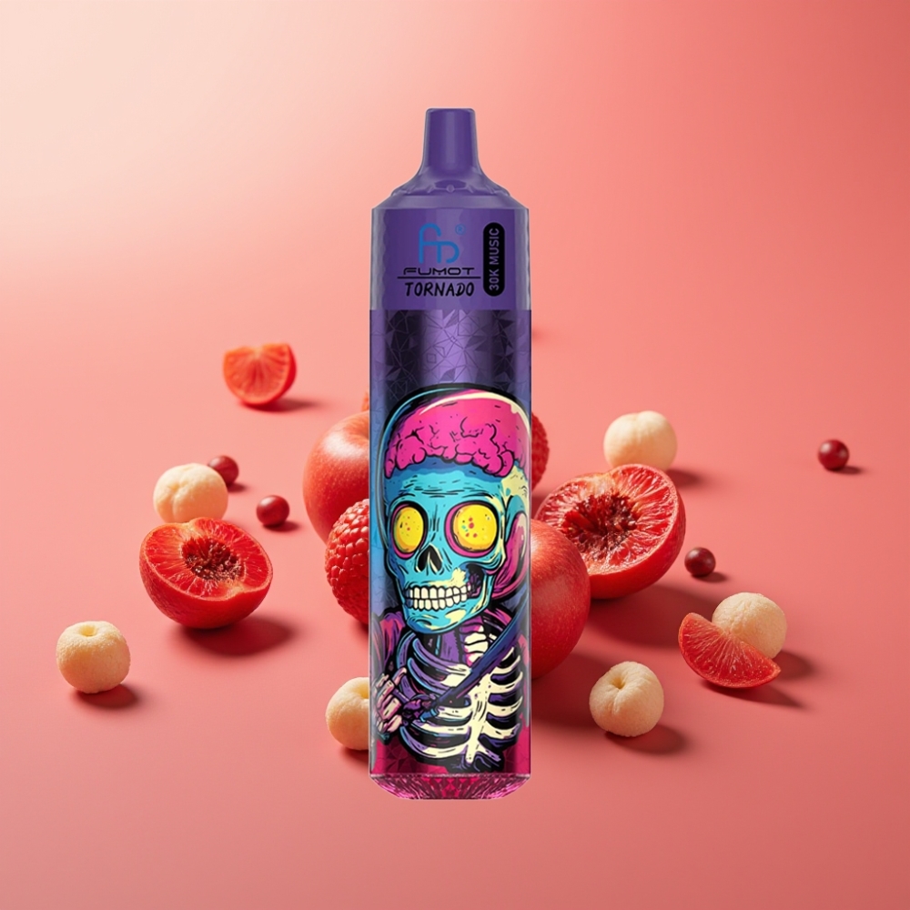 Fumot RandM Tornado 30000 Puff 30mL 5% 1.0 Ohm LED Triple Apple