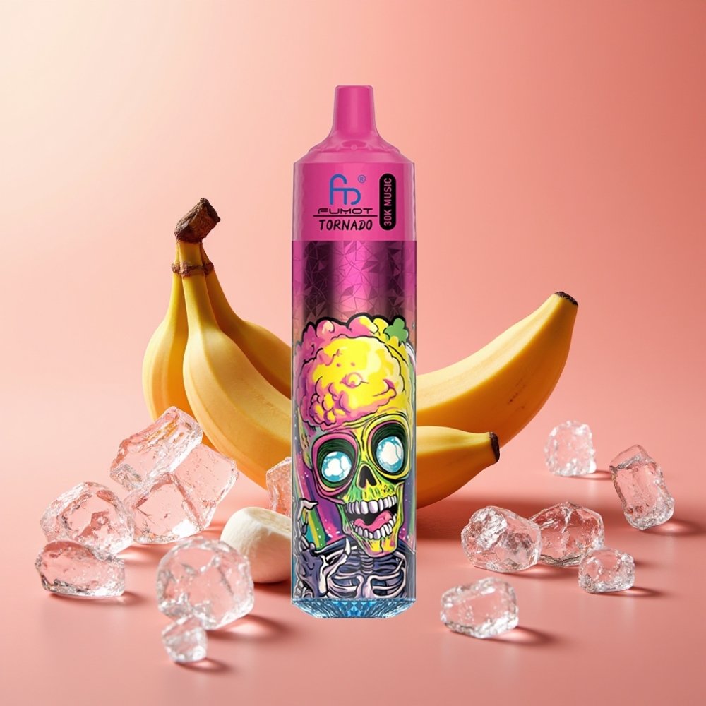 Fumot RandM Tornado 30000 Puffov 30mL 5% Nikotina LED Banana Ice