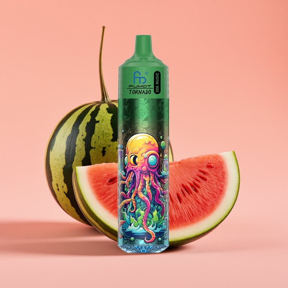 Fumot RandM Tornado 30000 Puffs 30mL 2%/5% LED 1.0 Ohm Melona-Lubenica