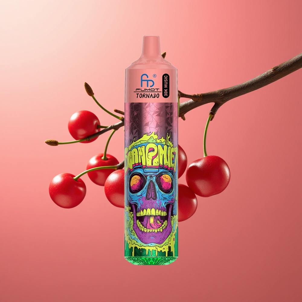 Fumot RandM Tornado 30000 Puffs 30mL 5% Nikotina LED Mesh Triple Cherry