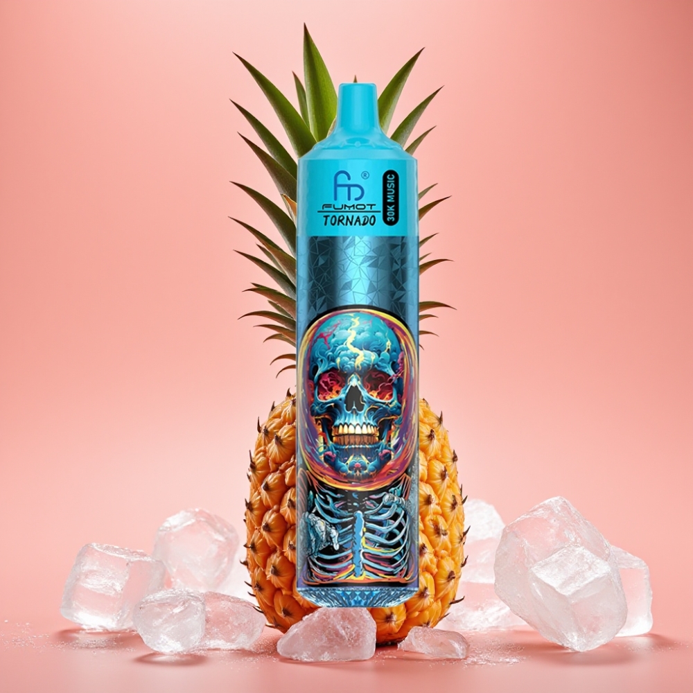 Fumot RandM Tornado 30000 Pufov 30mL 5% Nikotina Mesh Coil LED Ananas Led