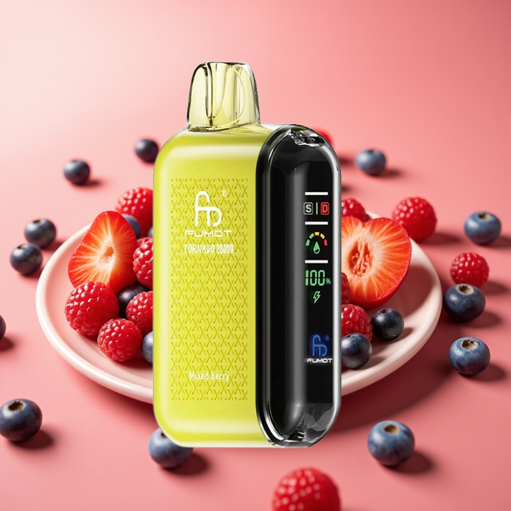 Fumot Tornado 20000 Puffov Mehko Polnjenje 20ml Dvojna Mreža Mešane Jagode