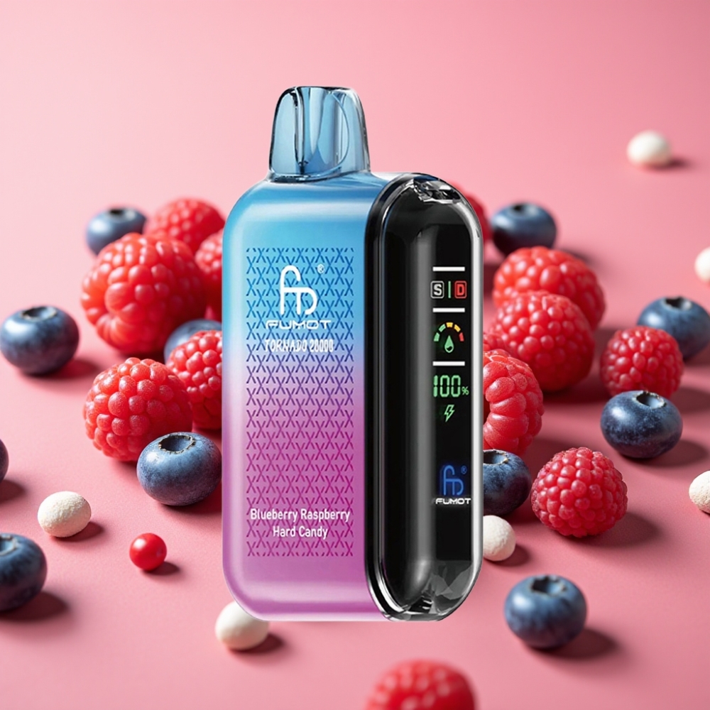 Fumot Tornado 20000 Puffs Dual Mesh 20ml 850mAh Modra Malina Hard Candy