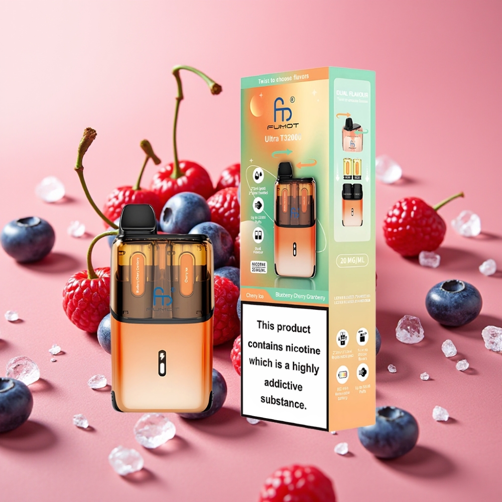 Fumot Ultra T32000 Disposable Vape 32000 Pufov 800mAh Type-C Češnja Led