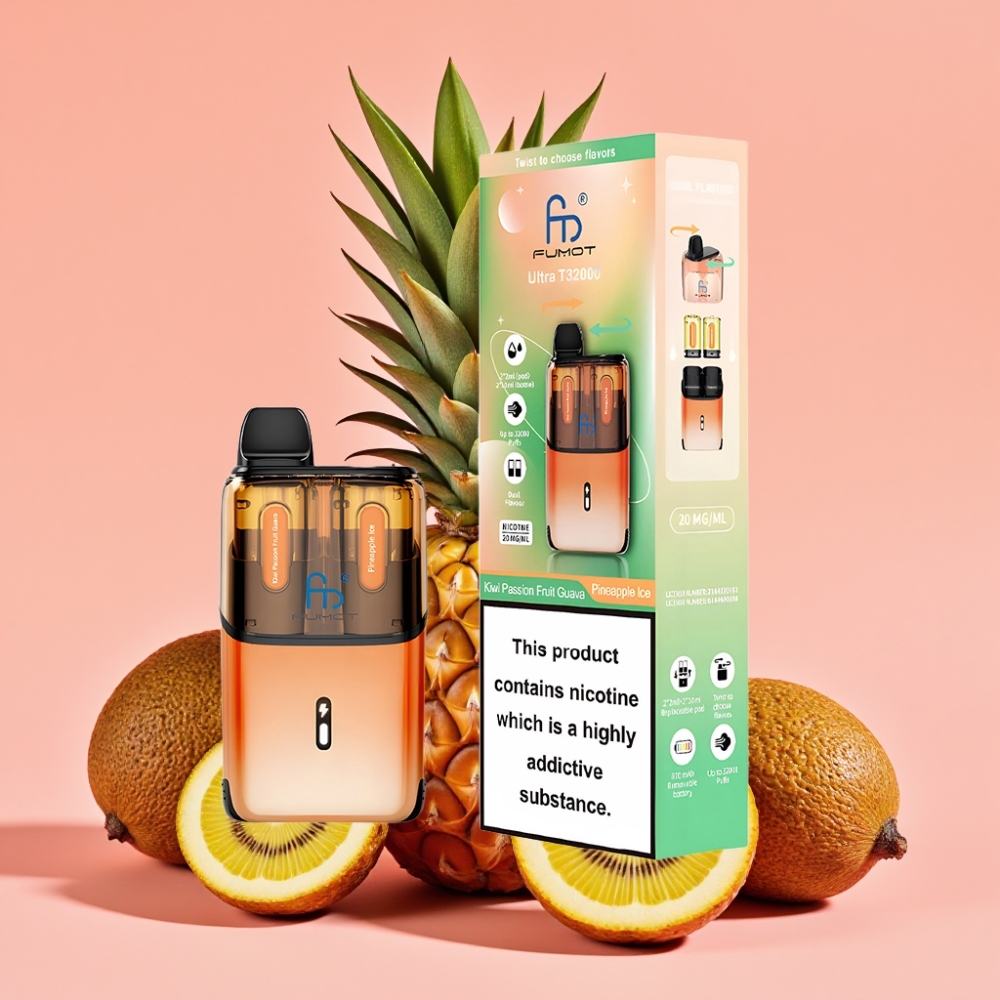 Fumot Ultra T32000 Enkratna Vape 32000 Potegov 800mAh 24ml Type-C Kiwi Pasijonka Guava - Ananas Led