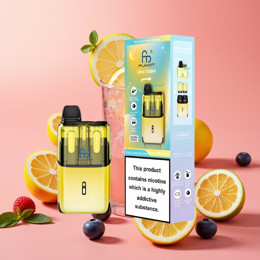 Fumot Ultra T32000 Enkratna Vape 32000 Puffov 24ml 20mg Limona & Borovnica