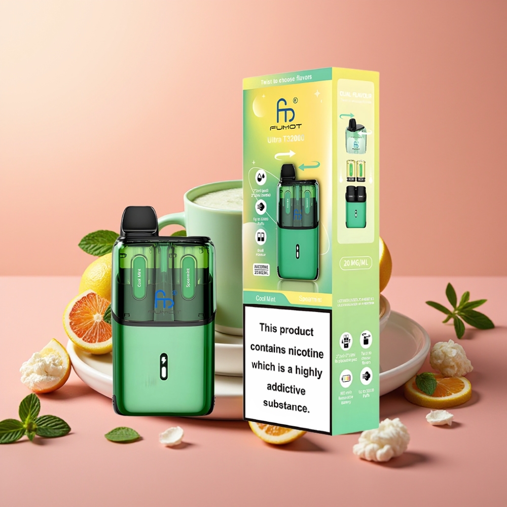 Fumot Ultra T32000 Enkratna Vape 32000 Pufov 800mAh 24ml Hladen Mint - Spearmint