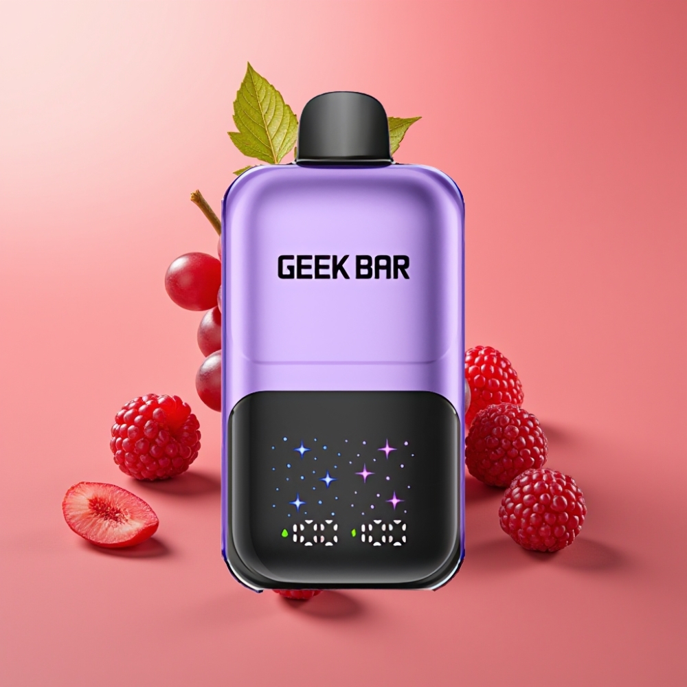 GEEK BAR 2GO 50000 Puffs Interaktivni Ekran 3 Nivoji Okusa 20mL Dual Grape & Raspberry