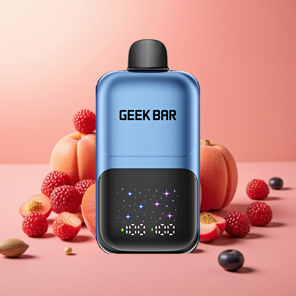 GEEK BAR 2GO Serija Two 50000 Puffov 20ml Dual Tank Prilagodljiv Okus Peach & Berries