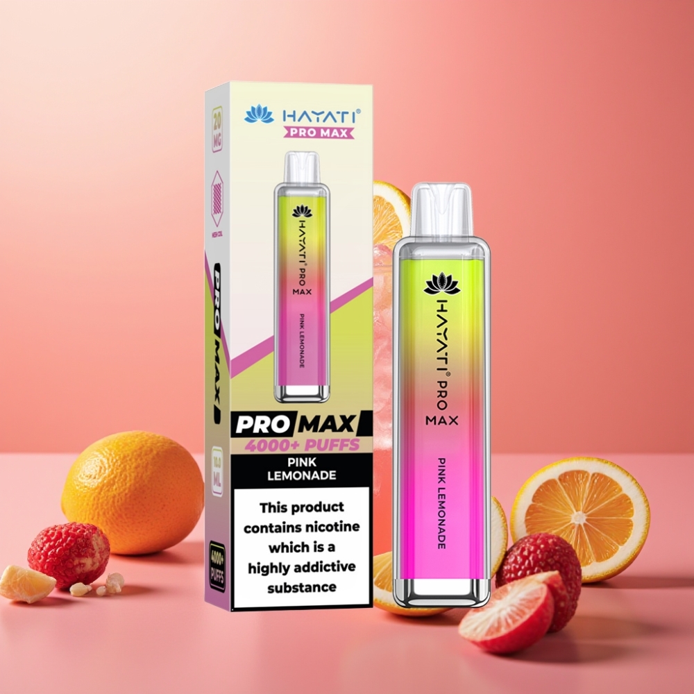 Hayati Pro Max 4000 Puf Dispozabilni Vape Roza Limonada 5% Nicotin 1400mAh