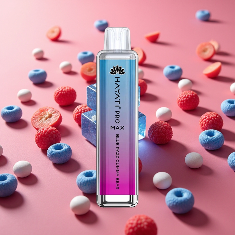 Hayati Pro Max 4000 Puff Enkratna Vape Z Modrim Medvedkom, 5% Nikotina, 1400mAh Baterija, LED Luč