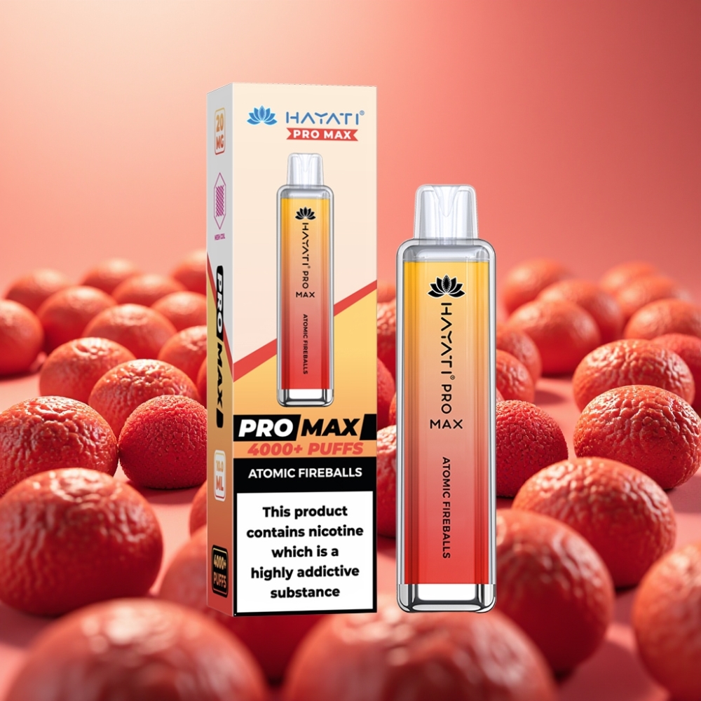 Hayati Pro Max 4000 Puffs Disposable Vape Atomic Fireballs 5% Nikotin 1400mAh
