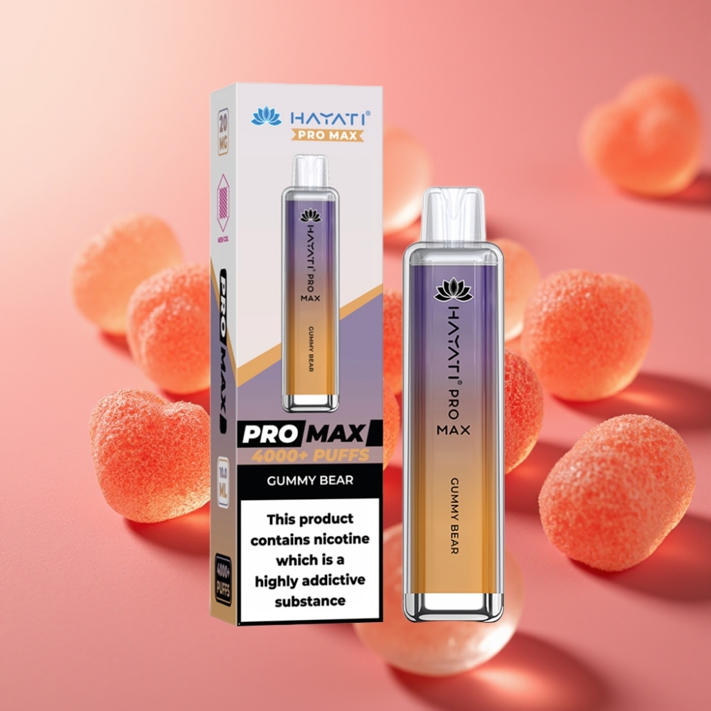 Hayati Pro Max 4000 Puffs Disposable Vape Gumi Medved 2ml/10ml 1400mAh