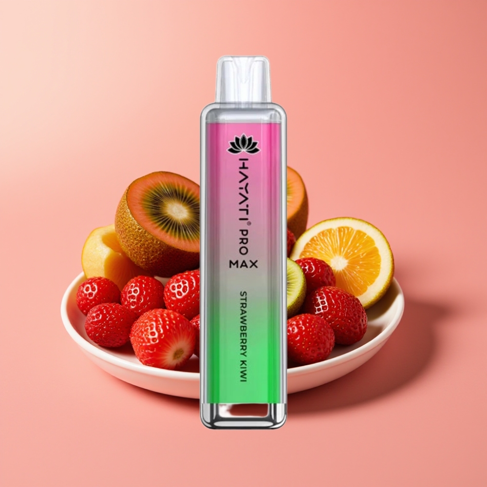 Hayati Pro Max 4000 Puffs Disposable Vape Jagoda Kivi 1400mAh LED Kristal