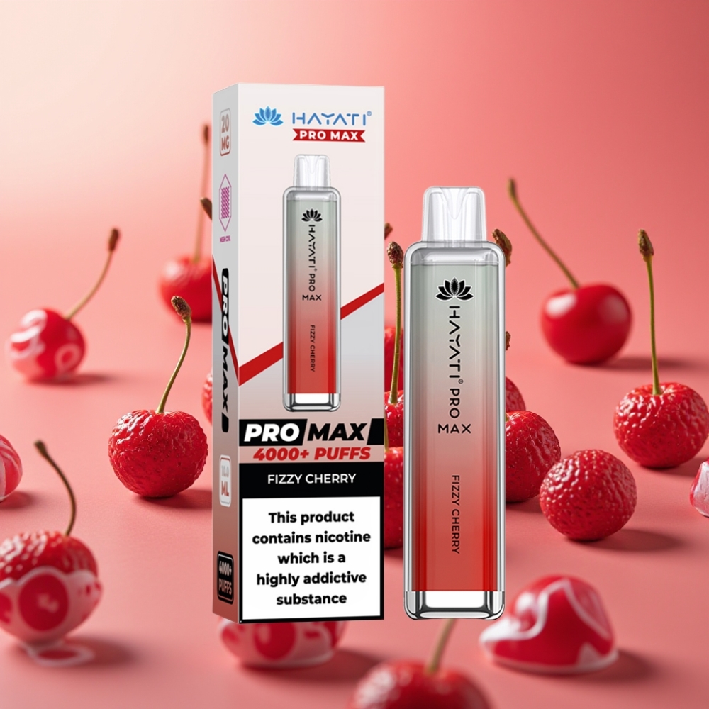 Hayati Pro Max 4000 Puffs Disposable Vape Kristalna Češnja 1400mAh Dual Coil