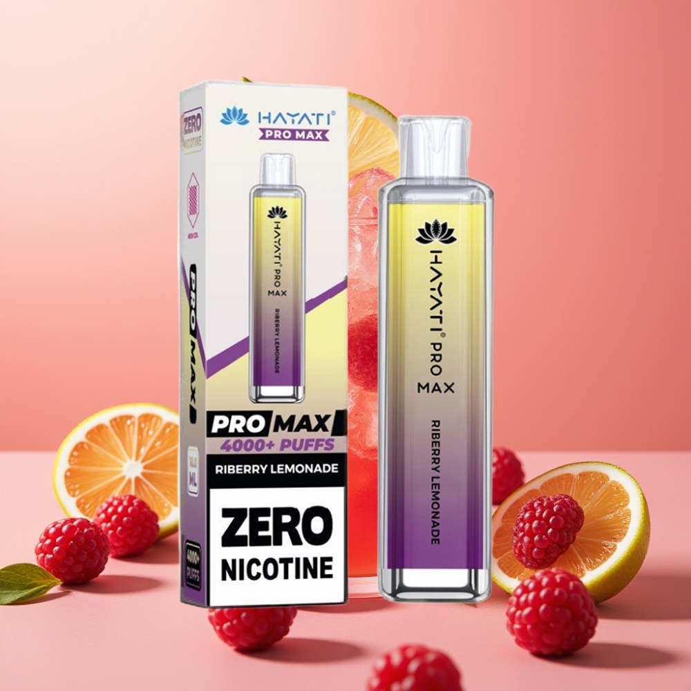 Hayati Pro Max 4000 Puffs Disposable Vape Riberry Lemonade 1400mAh Dual Coil Rechargeable