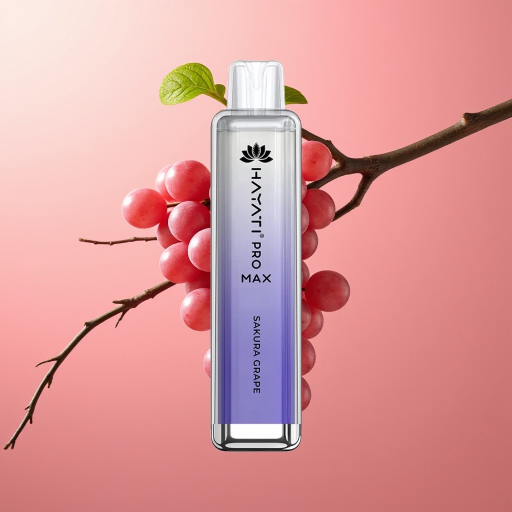 Hayati Pro Max 4000 Puffs Disposable Vape Sakura Grozdje 1400mAh Dual Mesh