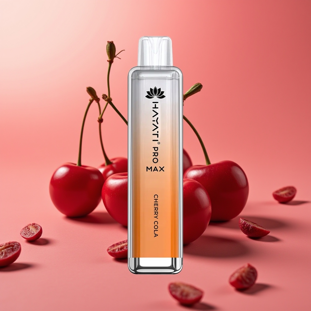 Hayati Pro Max 4000 Puffs Enkratna Vapa Češnjeva Kola 2ml/10ml 1400mAh