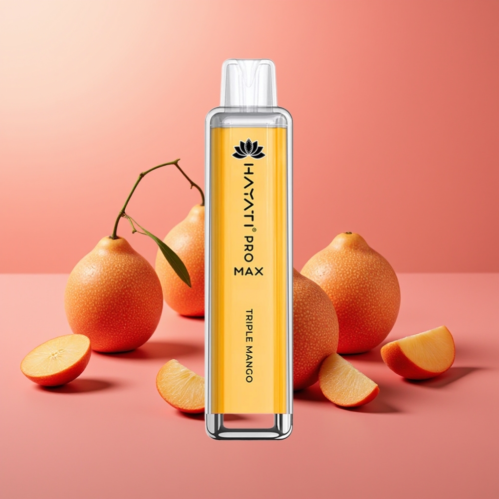 Hayati Pro Max 4000 Puffs Enkratna Vape Triple Mango 1400mAh Kristalni Dizajn