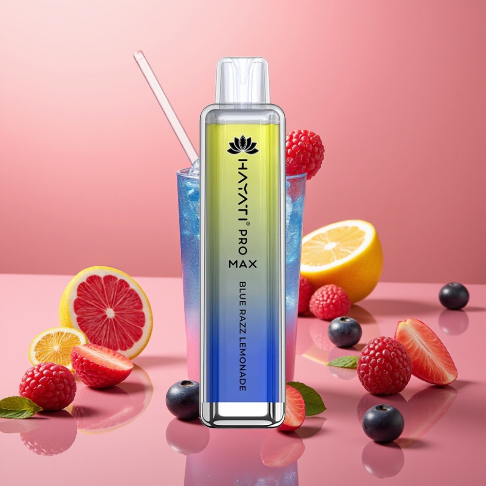 Hayati Pro Max 4000 Puffs Ponovno Polnjenje E-cigareta Blue Razz Lemonade