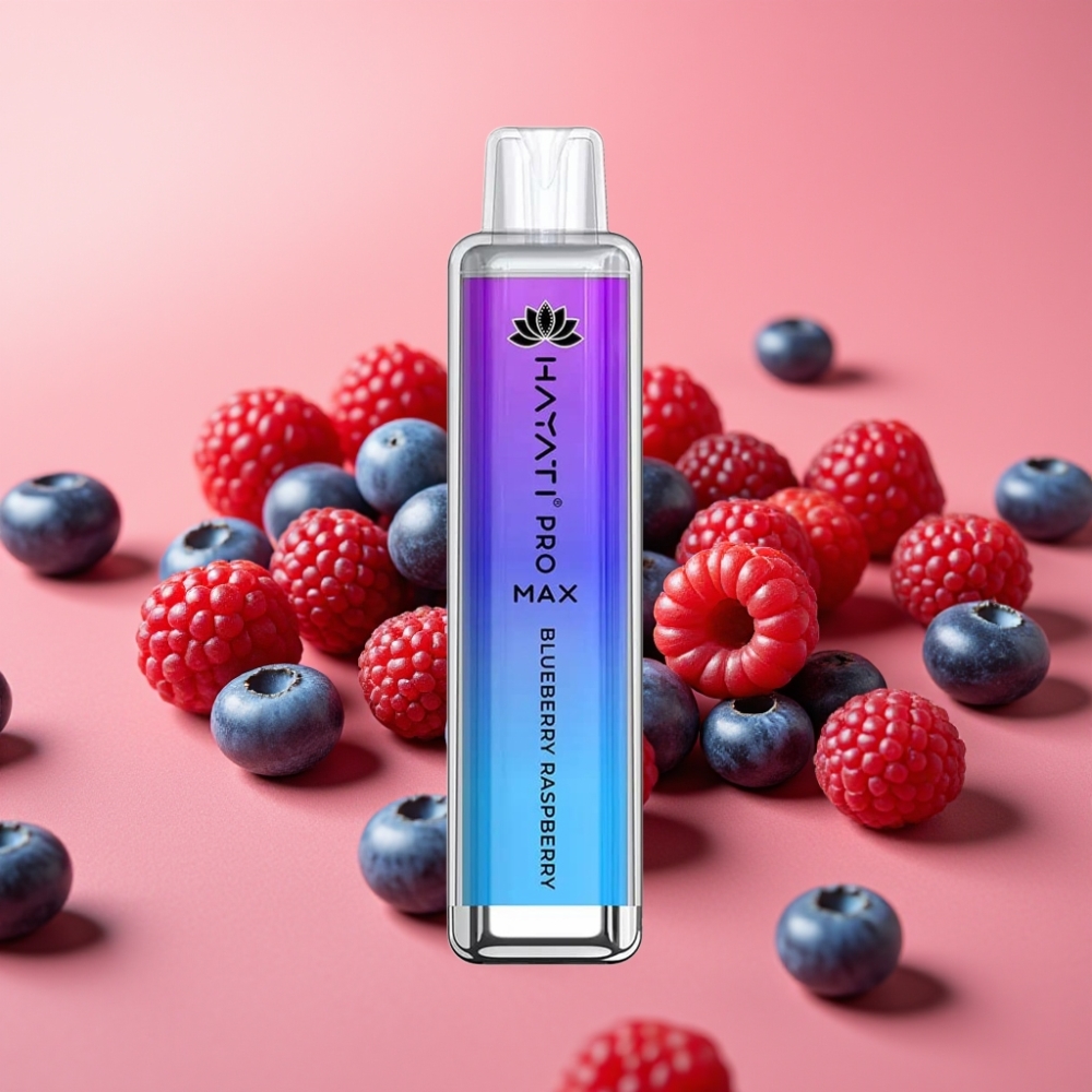 Hayati Pro Max 4000 Puffs Ponovno Polnljiv E-cigareti Borovnica Malina