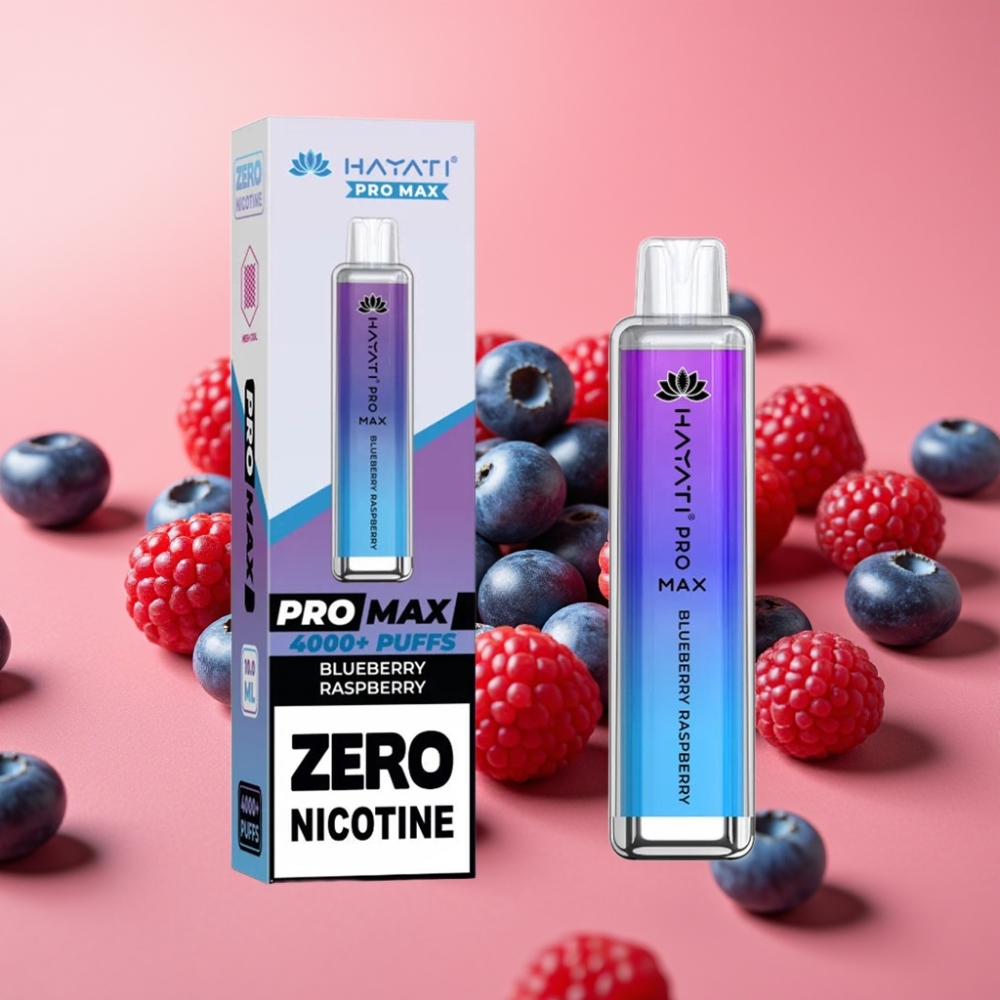 Hayati Pro Max 4000 Puffs Ponovno Polnljiv E-cigareti Borovnica Malina