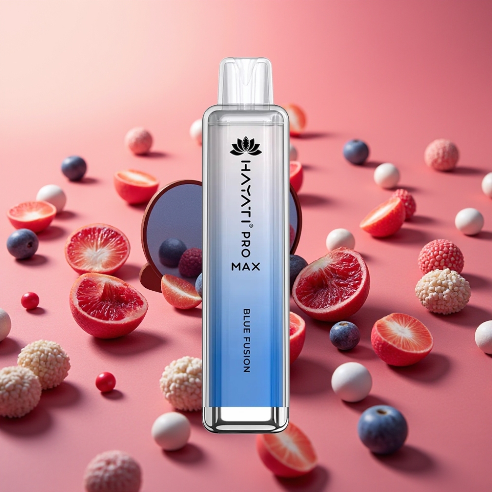 Hayati Pro Max 4000 Pufov Disposable Vape Modra Fuzija 1400mAh Dual Coil