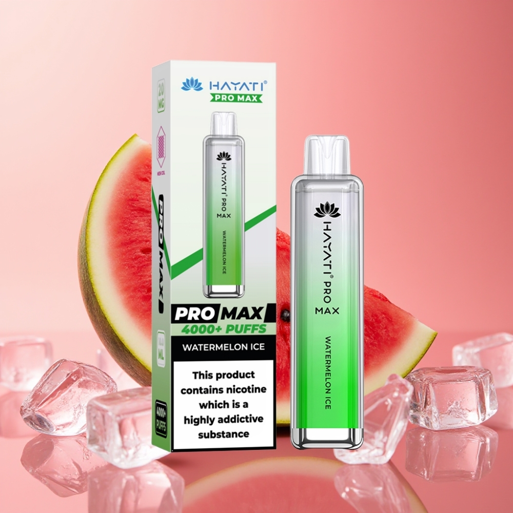 Hayati Pro Max 4000 Pufov Disposable Vape Watermelon Ice 1400mAh Dual Coil TPD