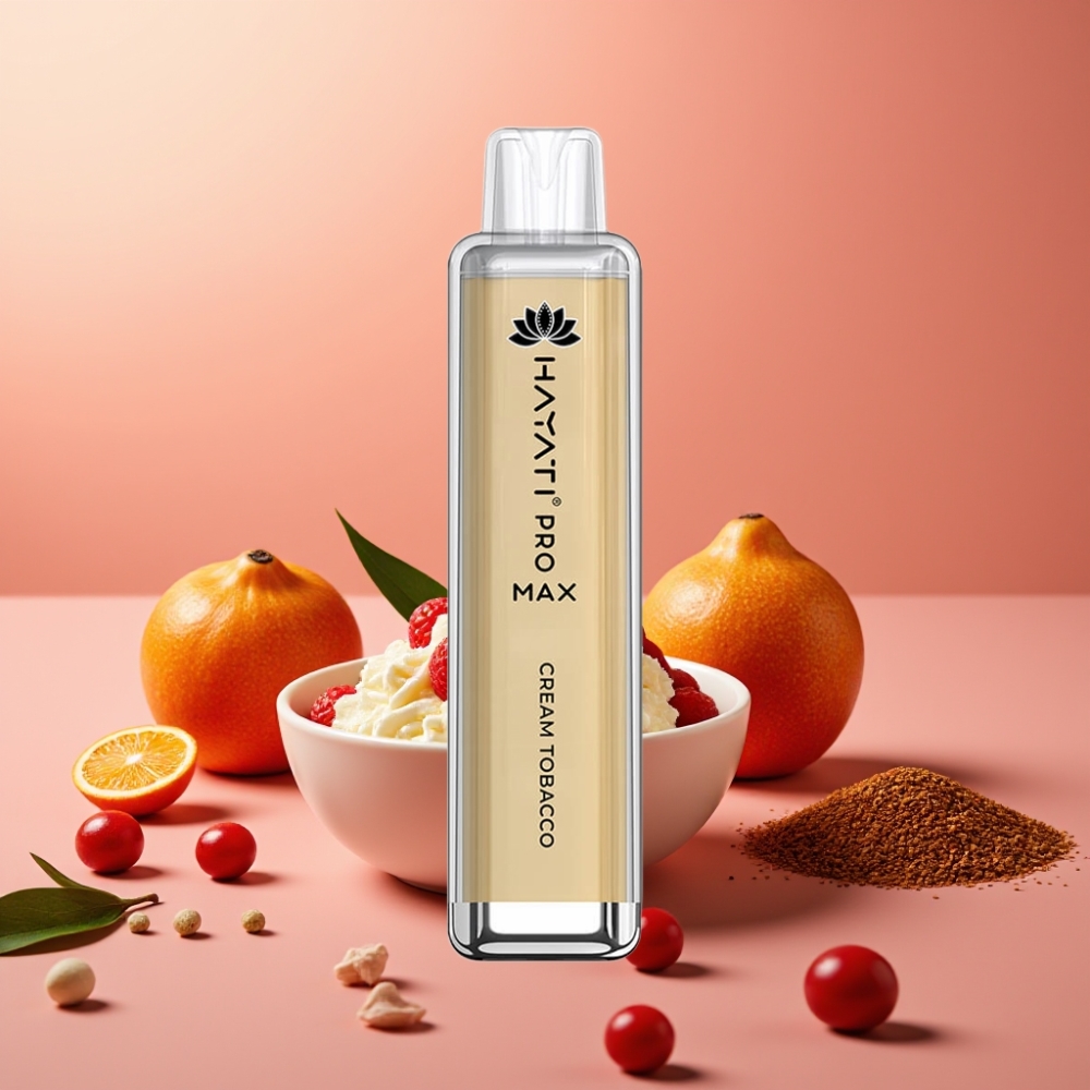 Hayati Pro Max 4000 Pufs Enkratna E-Cigareta Kremski Tobak