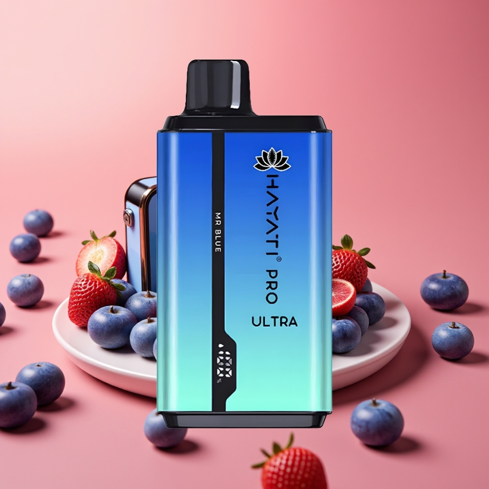Hayati Pro Ultra 15000 Puffov Disposable Vape Mr Blue 2×12ml 2% Nikotina