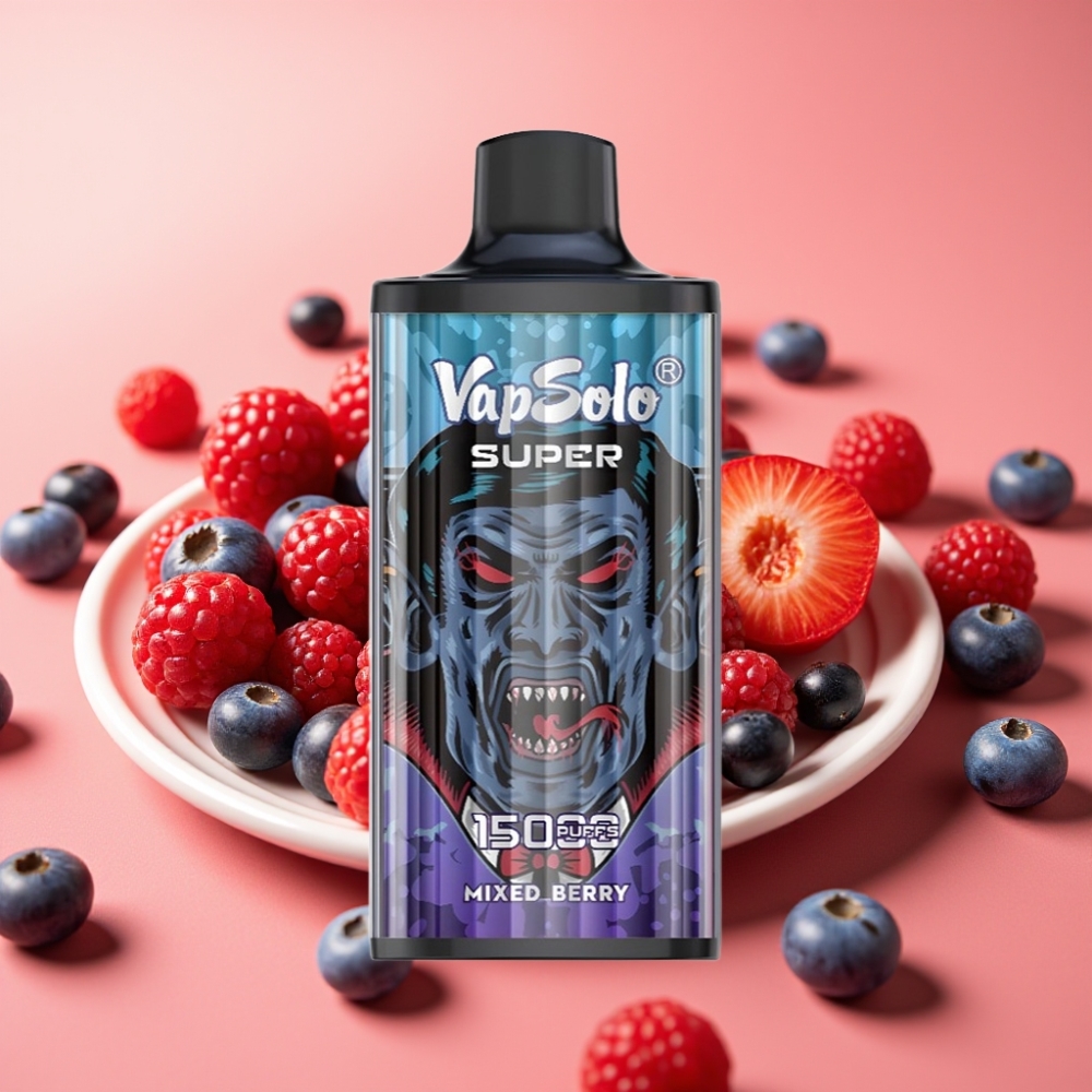 Vapsolo Super 15000 Puffs Mešane Jagode E-Tekočina 40ml Nikotin 20/50 mg/ml Baterija 850mah Type-C