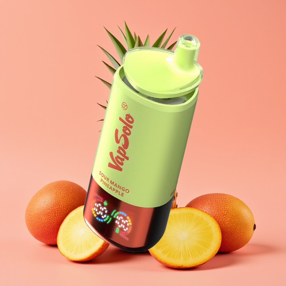 VapSolo Triple 30000 Puffs Enkratna E-cigareta Kislo Mango Ananas 40ml Type-C