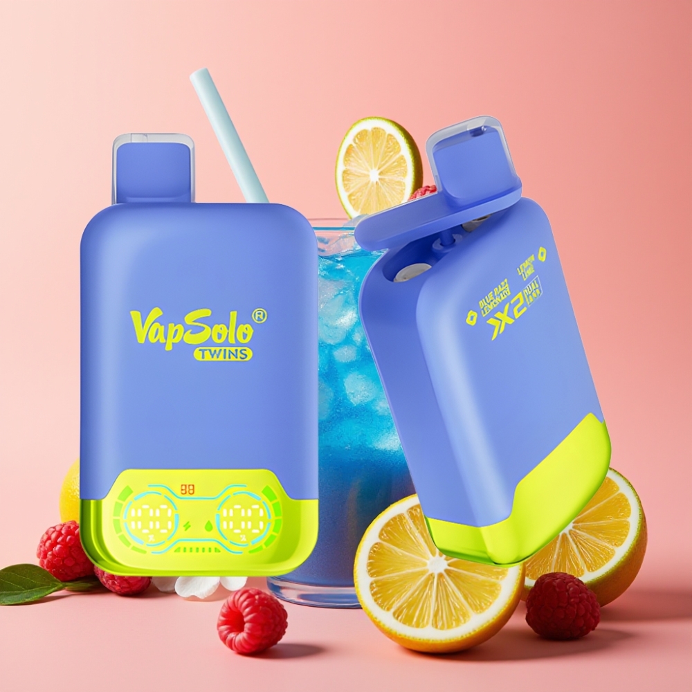Vapsolo Twins 20000 Puffs Disposable Vape Modra Malina Limonada & Limeta Limona Slovenija