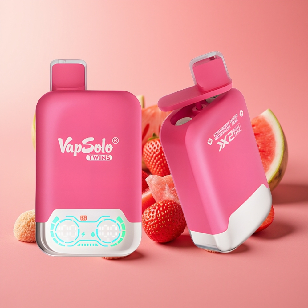 Vapsolo Twins 20000 Puffs Enkratna Vape Jagoda Lubenica & Gumijasti Medvedek 40ml Type-C