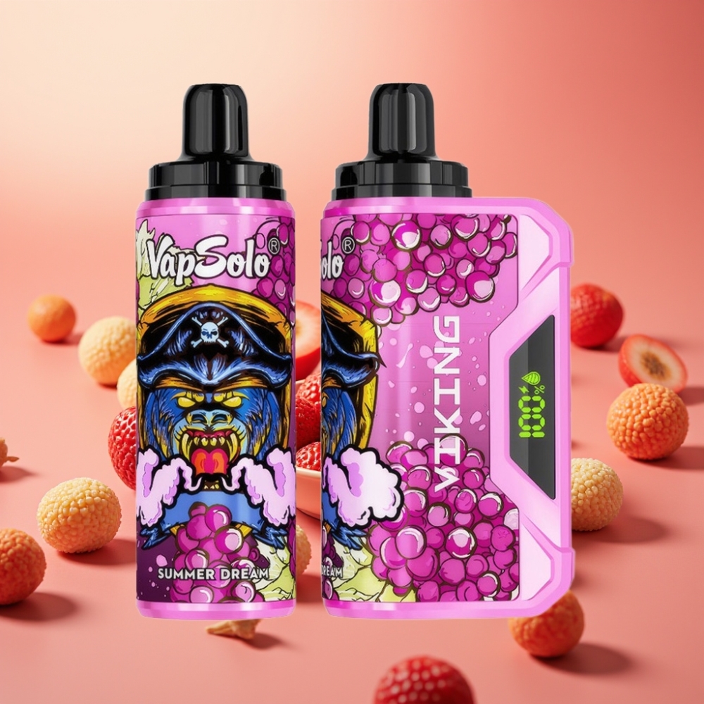 VapSolo VIKING 12000 Pufov Enkratna E-cigareta Poletna Sanja 22ml LED Type-C