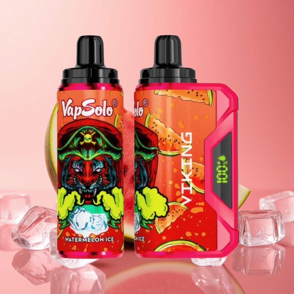 VapSolo VIKING 12000 Pufov Enkratna Vape Lubenica Led 22ml Type-C LED