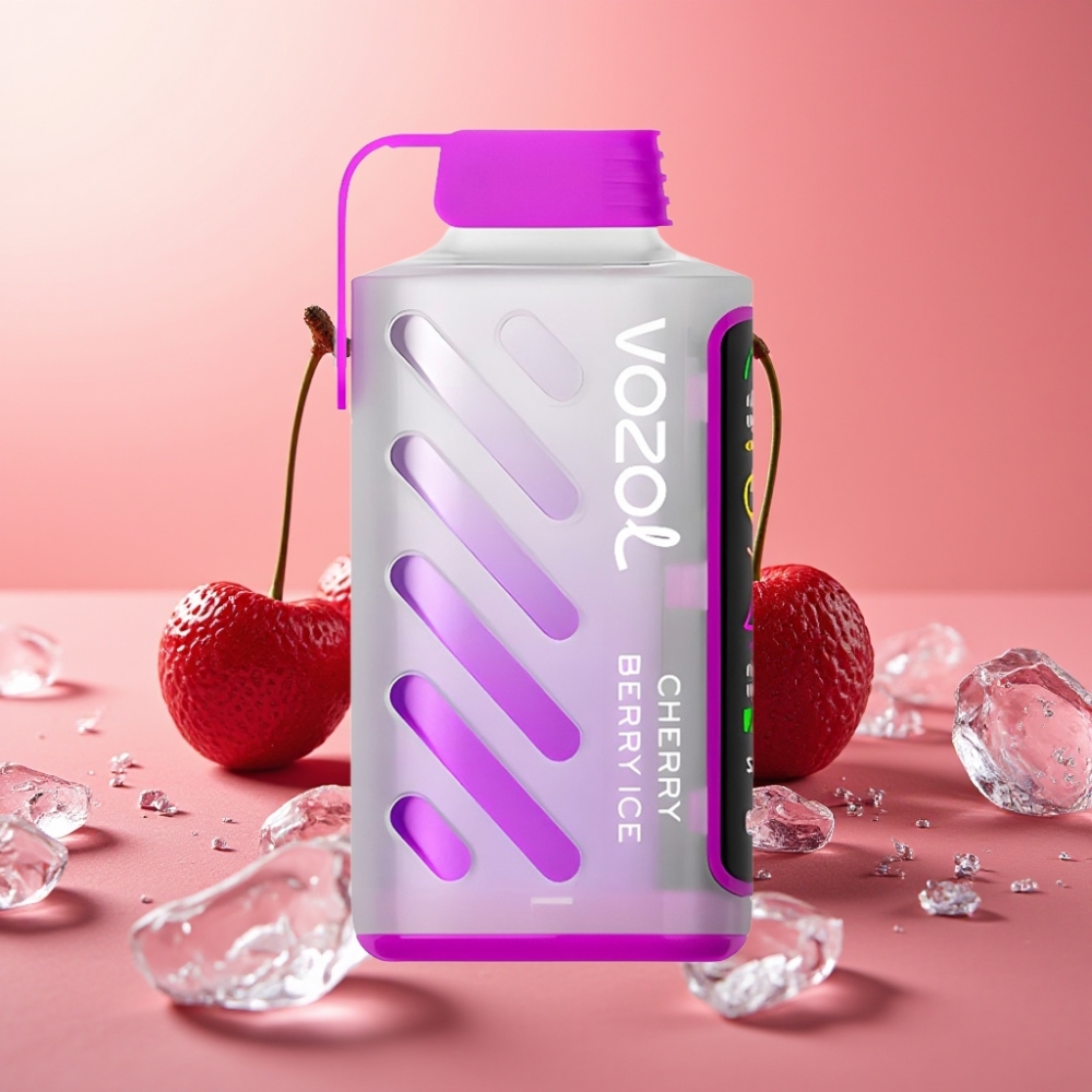VOZOL Gear Power 20000 Puffov Disposable Vape Cherry Berry Ice S.i.L.C. Tech Dual Mesh Coil 20mL 5%