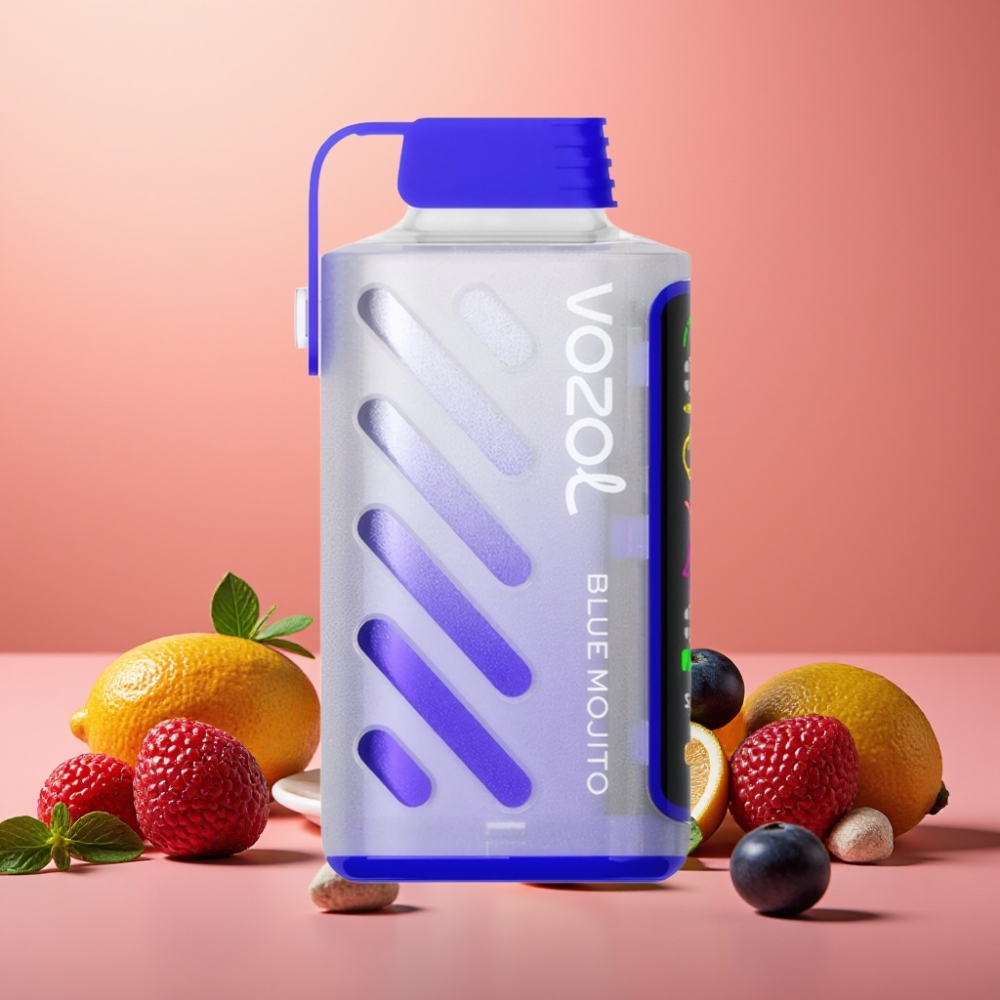 VOZOL Gear Power 20000 Puffov Disposable Vape Modra Mojito S.i.L.C. Tech Dual Mesh Coil 20mL 5% Nikotina