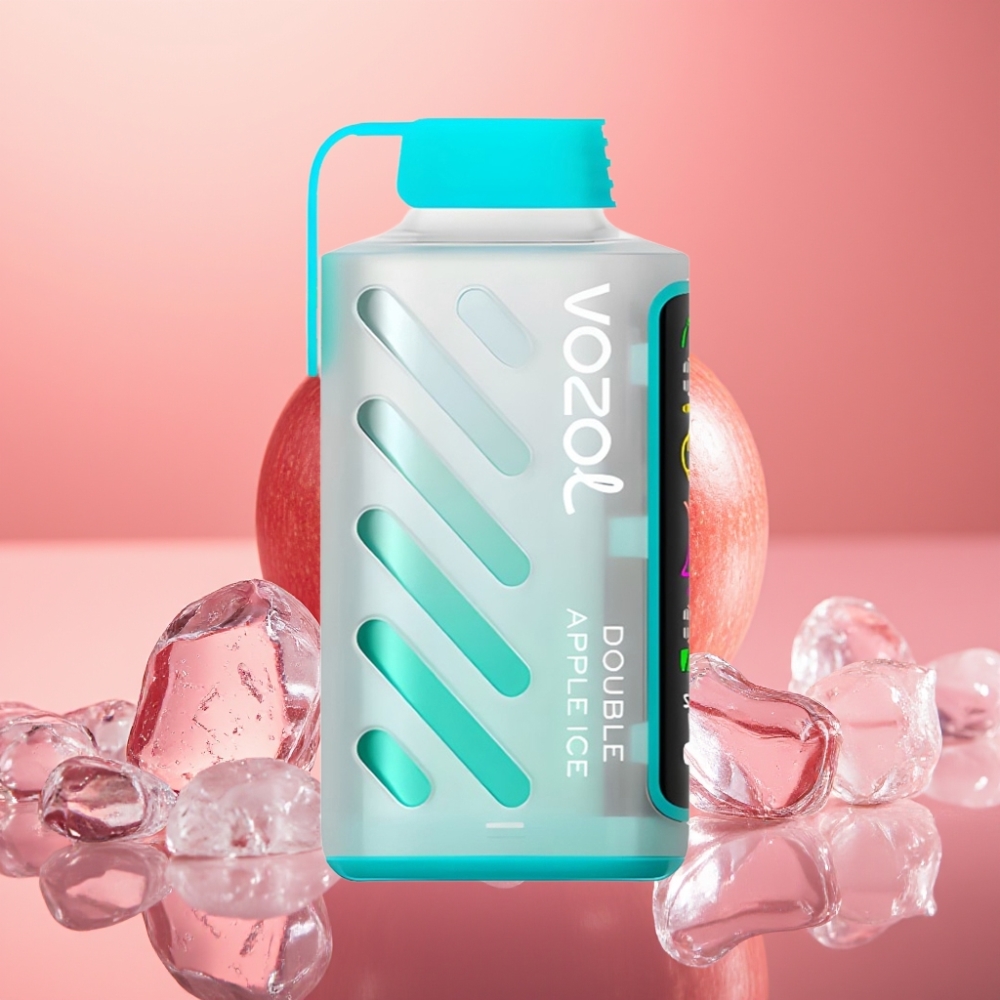 VOZOL Gear Power 20000 Puffs Dvojno Jabolko Led Disposable Vape S.i.L.C. Tech Dual Mesh Coil 20mL 50mg