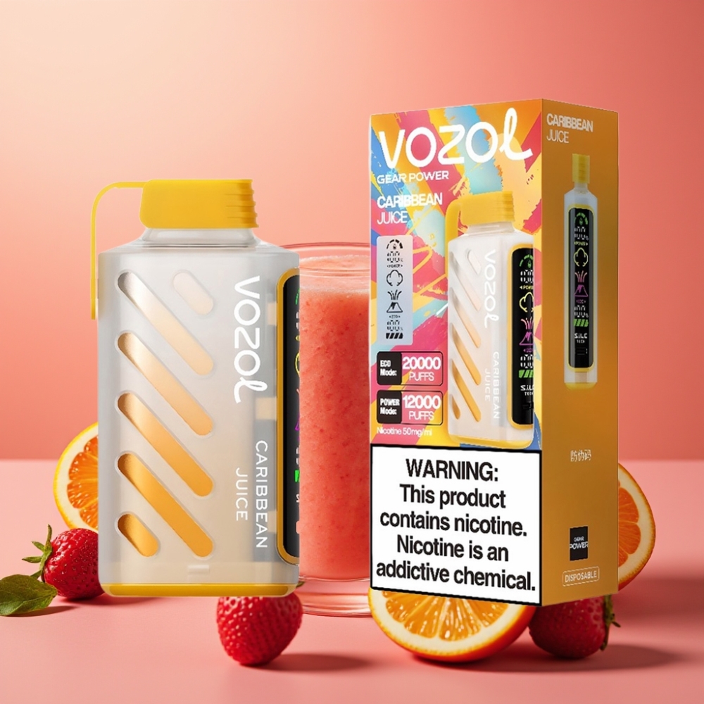 VOZOL Gear Power 20000 Puffs S.i.L.C. Tech Dual Mesh Coil 20mL Caribbean Juice