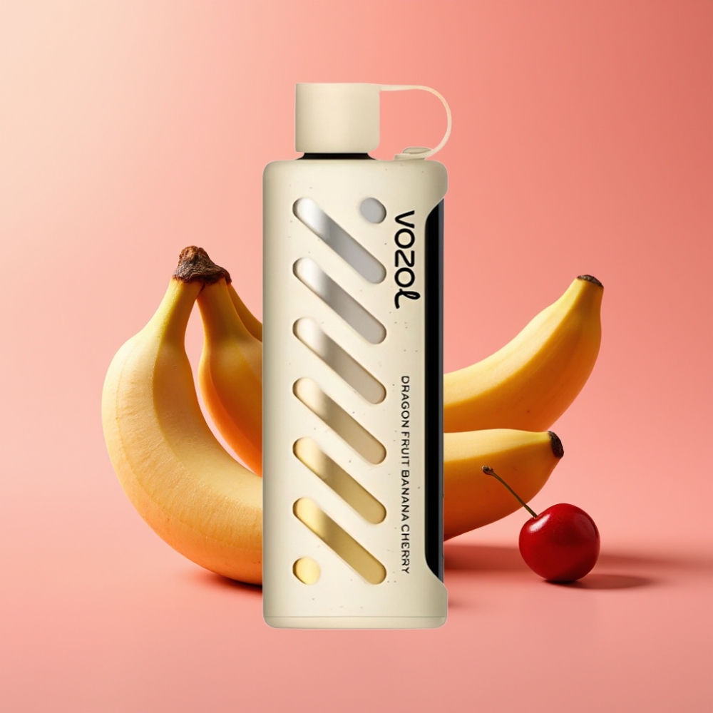 VOZOL Gear Shisha 25000 Puffs Dual Mesh S.i.L.C Tech 1000mAh 5mg/ml Pitaja Banana Češnja