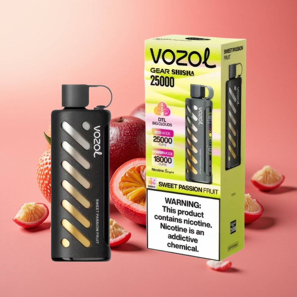 VOZOL Gear Shisha 25000 Puffs Dual Mesh Sladka Pasijonka S.i.L.C Tech 1000mAh
