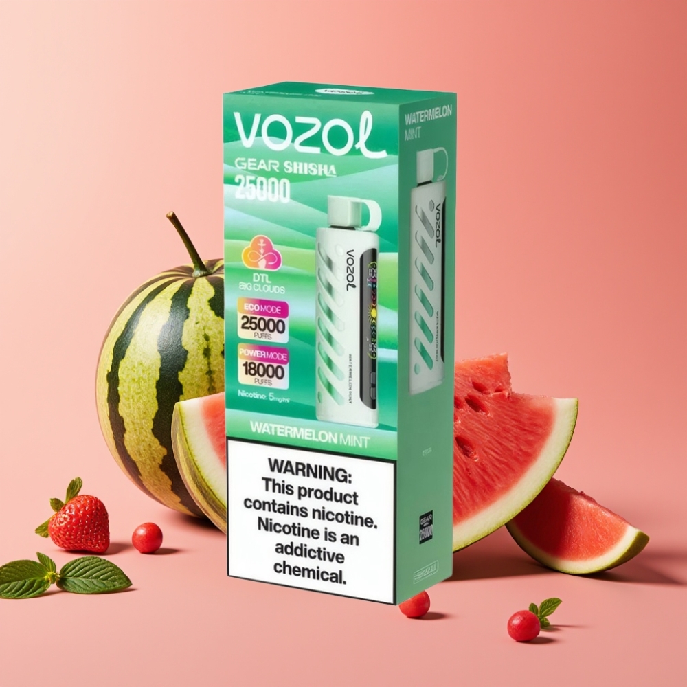 VOZOL Gear Shisha 25000 Pufi Dual Mesh S.i.L.C Tech 1000mAh Lubenica Meta