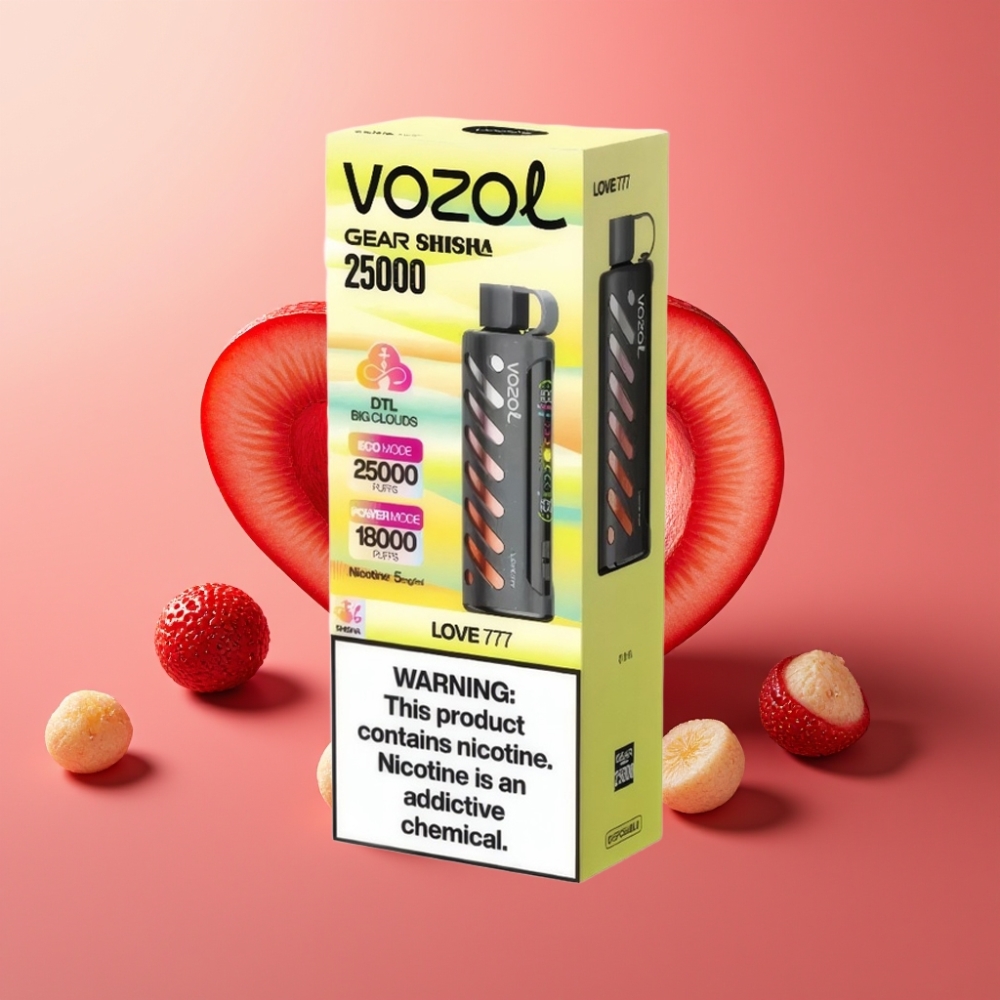 VOZOL Gear Shisha 25000 Pufi Dvojni Način S.i.L.C Tech 1000mAh Ljubezen 777