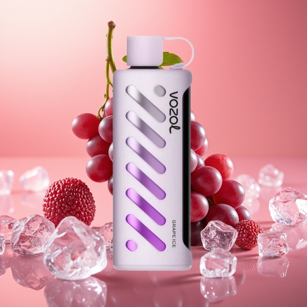 VOZOL Gear Shisha 25000 Pufov Disposable Vape Grozdji Led S.i.L.C Tech Dual Mesh 1000mAh