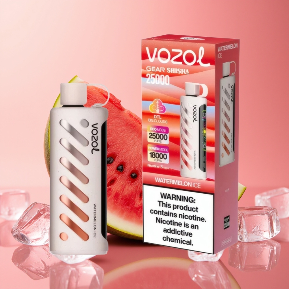 VOZOL Gear Shisha 25000 Pufov Dual Mesh 1000mAh Watermelon Ice