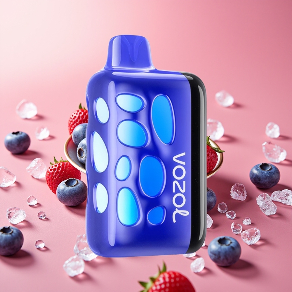 VOZOL RAVE 40000 Disposalni Vape Borovnica Led z Vibrant Glow, Beat-Sync, 1000mAh